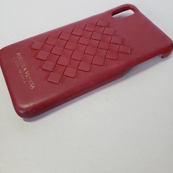 BOTTEGA VENETA IPhone Cases X XS Cell Phone Hard Cover Designer Red Leather - Picture 9 of 10